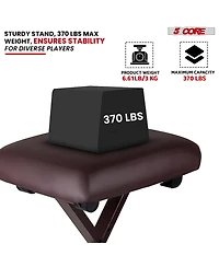 5 Core Keyboard Stand Piano Bench Combo Adjustable Key Board Stands 2" Padded Musician Chair Set