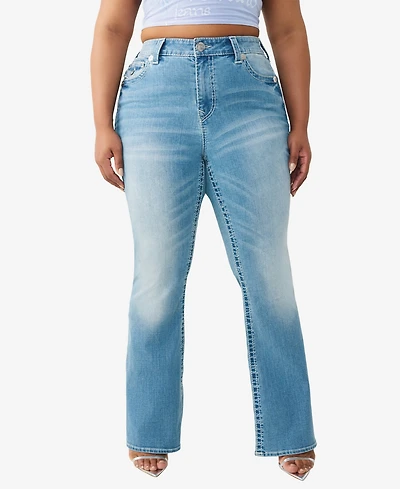 True Religion Plus Tattoo Becca Bootcut Big T Flap Jeans