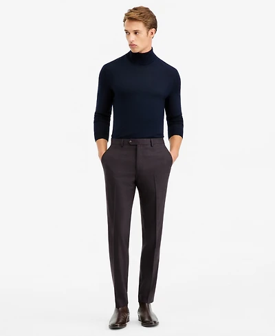 Ted by Baker Men's Modern-Fit Burgundy Plaid Suit Separate Pants