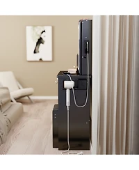 Flynama Elegant Modern Wooden Nightstand with Drawers Neutral Finish Bedside Table for Bedroom Living Room