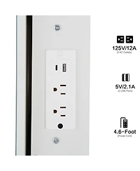 Flynama Small Size Left Bedside Cabinet Vanity Table 2 in 1 Design for Bedroom Convenience