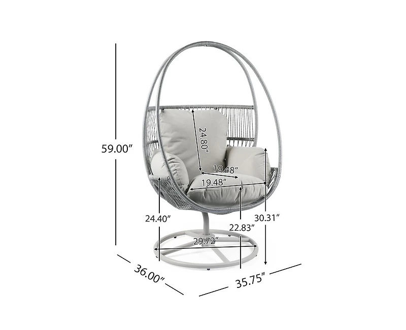 sumyeg Outdoor Wicker Swivel Lounge Chair