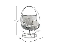 sumyeg Outdoor Wicker Swivel Lounge Chair