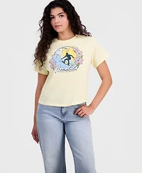 Pretty Rebel Juniors' Honolulu Surf Graphic Cotton T-Shirt