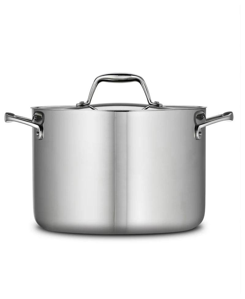 Tramontina Signature 8-Quart Tri-Ply Clad Stainless Steel Stock Pot with Lid