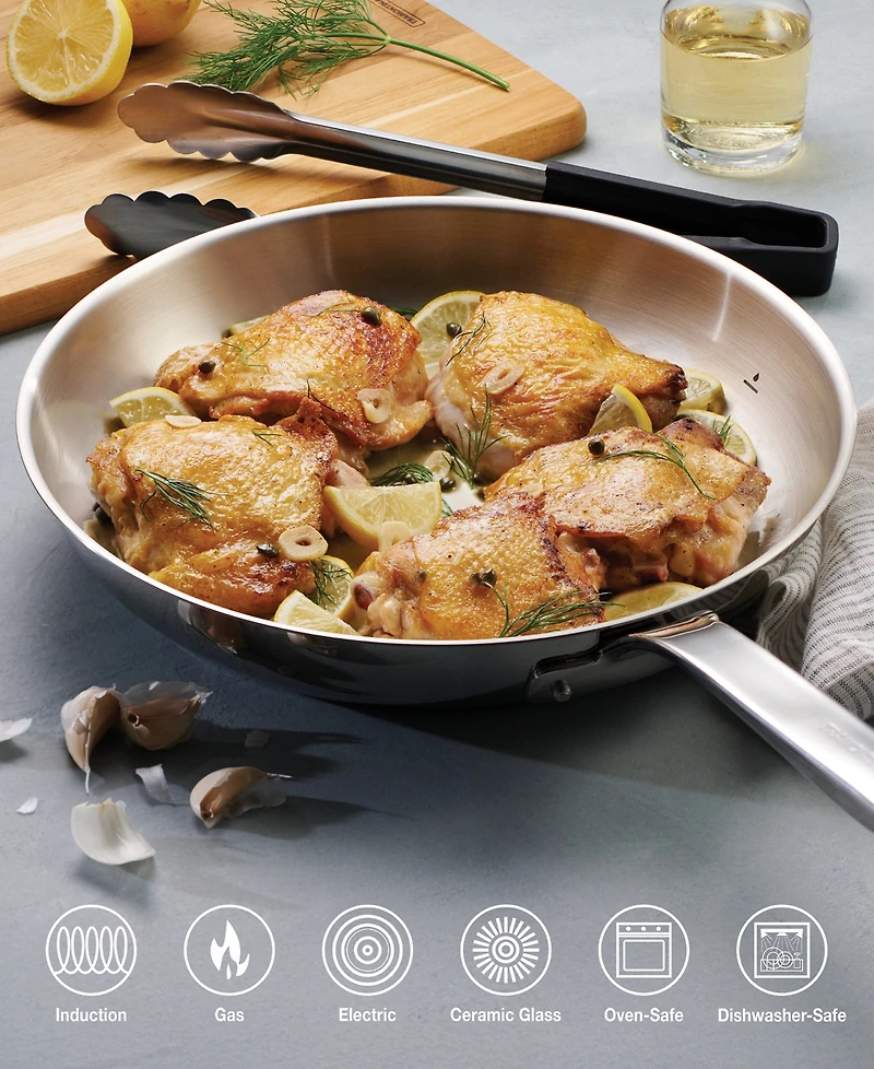 Tramontina Tempo Tri-Ply Base Stainless Steel 12" Large Frying Pan