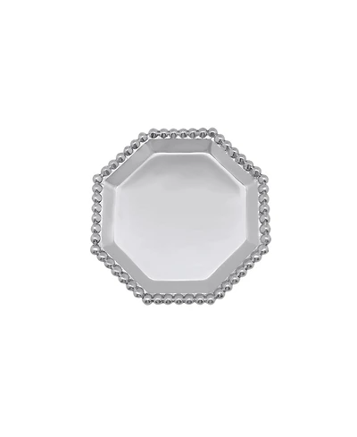 Mariposa Pearled-Border 6" Octagonal Canape Plate