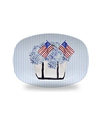 Mariposa Resin Patriotic Summer 10" Tote Platter