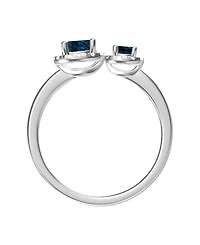 Macy's Lab Grown Opal (1/4 ct. t.w.) & White Sapphire (1/6 Ring 14k Gold Over Sterling Silver (Also Available Multi-Stones)