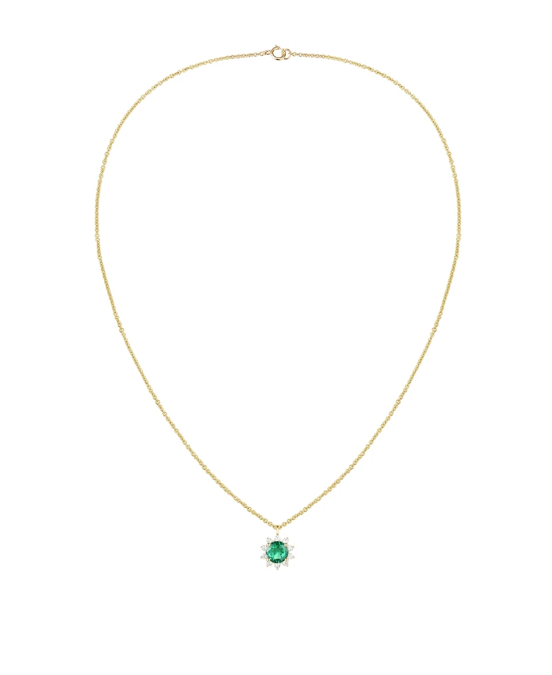Macy's Citrine (3/4 ct. t.w.) & Lab Grown White Sapphire (1/4 Necklace 14k Gold Over Sterling Silver (Also Available Multi-Stones)