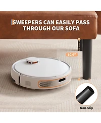 gaomon Convertible Futon Sofa Bed, 75.5" Linen Flannel Loveseat Couch Bed With Solid Wood Legs & 700lbs Capacity