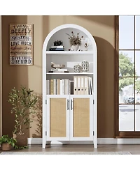 gaomon Arched Bookcase with Doors