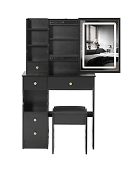 Flynama Versatile Neutral Nightstand with Storage Space Modern Bedroom Furniture Bedside End Table