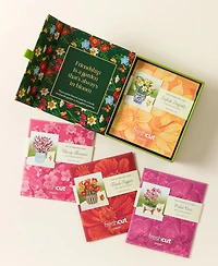 Uncommon Goods A Year of Flowers Pop-Up Greeting Card Set, 12 Count
