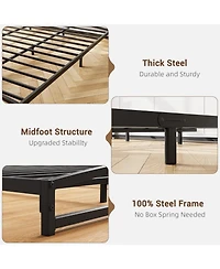 gaomon California King 6in Metal Platform Bed Frame Low Profile Noise Free