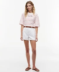 Tommy Hilfiger Women's Script Logo Crewneck Trapeze T-Shirt