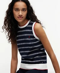 Tommy Hilfiger Women's Intarsia Flag Crewneck Sweater