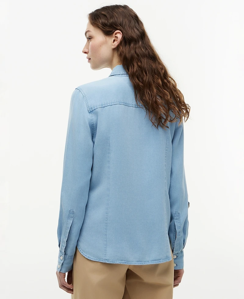 Tommy Hilfiger Women's Roll-Tab Collar Neck Shirt