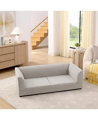 6thdruple Oversized Dog Sofa with Backrest and Armrests for Medium and Large Dogs