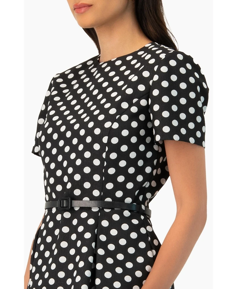 Ivonne Women's Polka Dot A-Line Short Dress