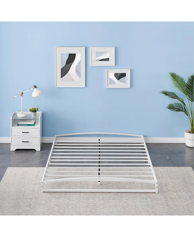 gaomon 6in Metal Platform Bed Frame Steel Slats No Box Spring