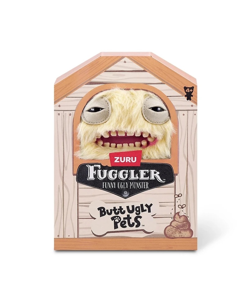 Zuru Fuggler Butt Ugly Pets Mr Buttons Golden Retriever Brown Funny Ugly Monster Plush Toy 9 Inch