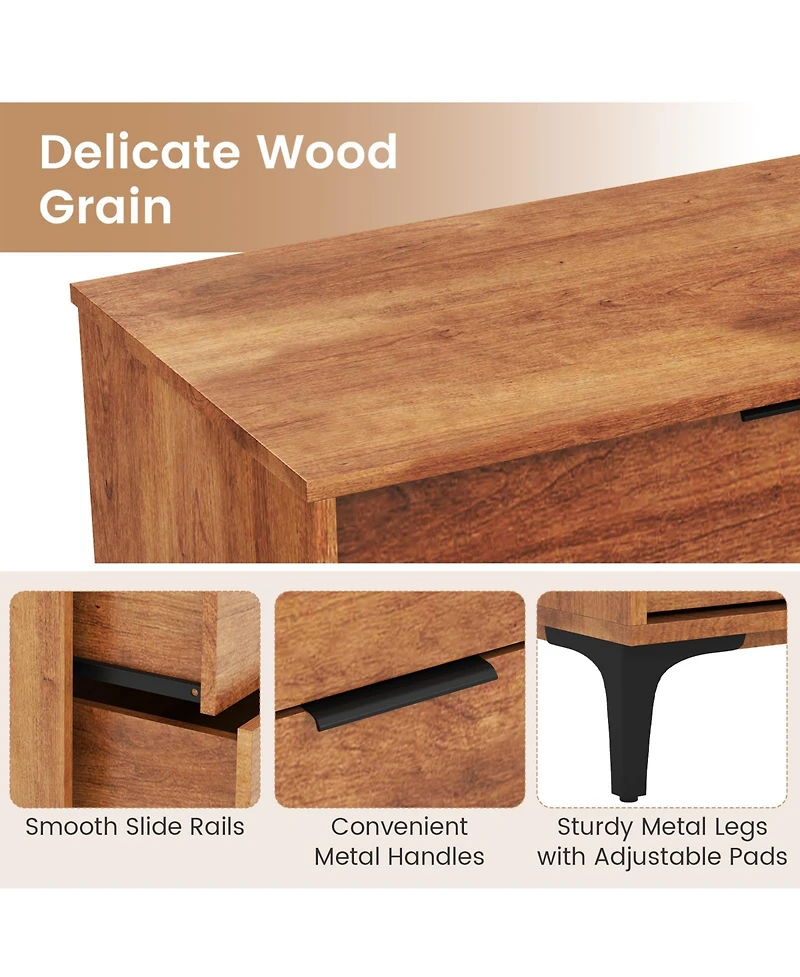 Sugift Three Drawer Dresser with Interlock Safety System