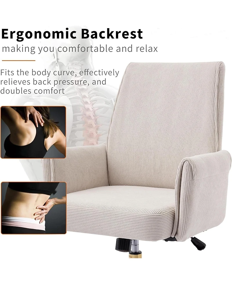 Rainsken Striped Velvet Office Chair