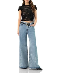 Ivonne Women's Drop Shoulder Fantasy Straight Top