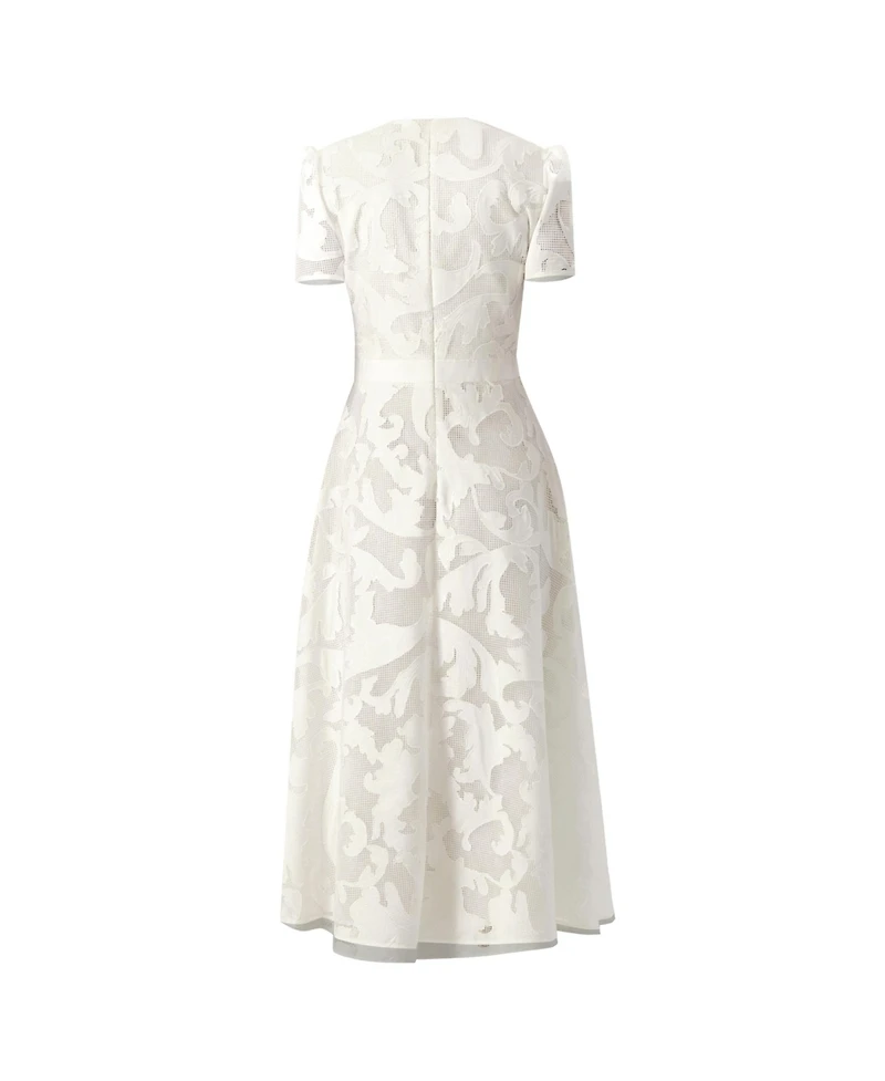 Ivonne Women's Lace A-Line Midi Dress