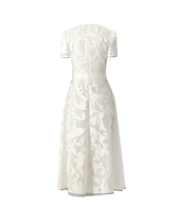 Ivonne Women's Lace A-Line Midi Dress