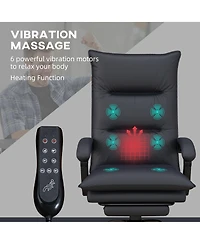 Boyel Living Microfiber Office Chair with Massage Heat and Footrest