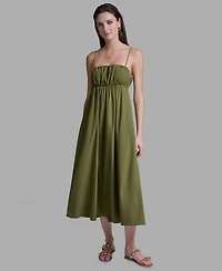 Bcbg Women's Square Neck Midi Dress