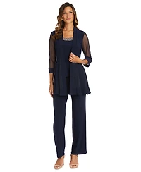 R & M Richards Embellished Layered-Look Pantsuit