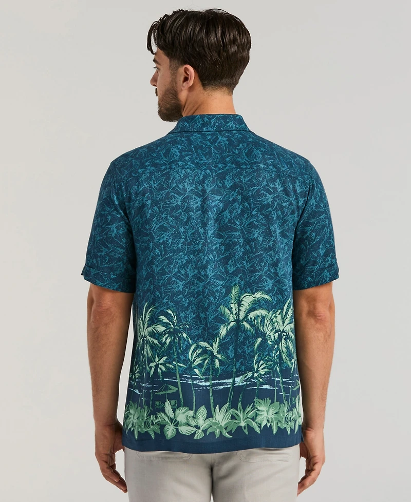 Cubavera Men's Tropical Horizon Print Shirt