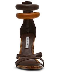 Steve Madden Women's Embellished Stiletto Full Zip Dress Sandals