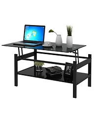 Rainsken Glass Lift Top Coffee Table