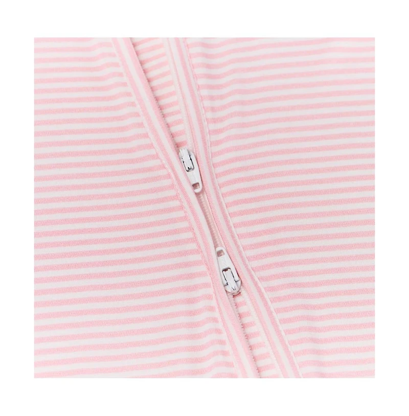 Motette Baby Girls Peony Stripe Bamboo Sleeper