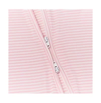 Motette Baby Girls Peony Stripe Bamboo Sleeper