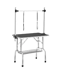Aostirmotor 42" Large Heavy Duty Pet Grooming Table for Dogs and Cats with Adjustable Arm
