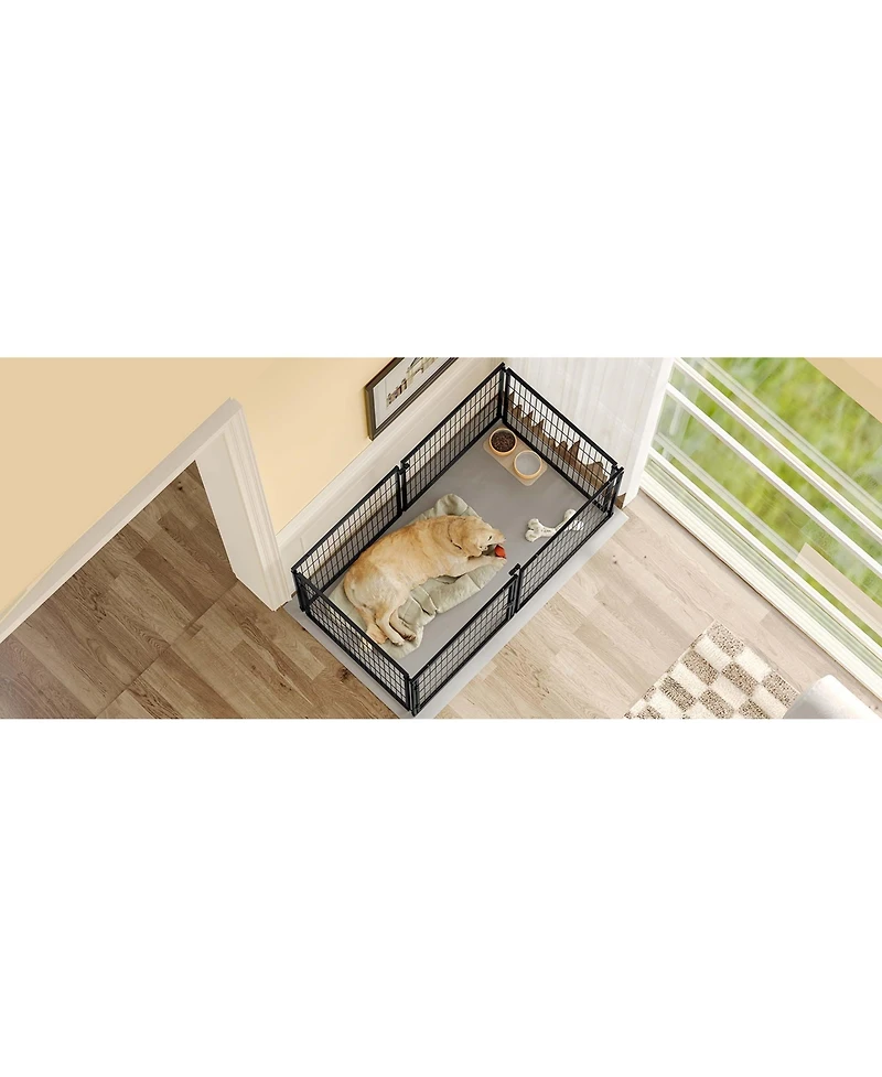 Aostirmotor 63.7" Large Dog Cage with Top, Indoor Pet Kennel for Medium Dogs and Puppies