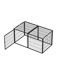Aostirmotor 48" Large Dog Cage with Top, Indoor Pet Kennel for Medium Dogs and Puppies