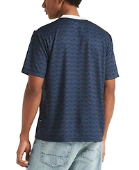 Nautica Men's Shadow Printed Birdseye V-Neck T-Shirt