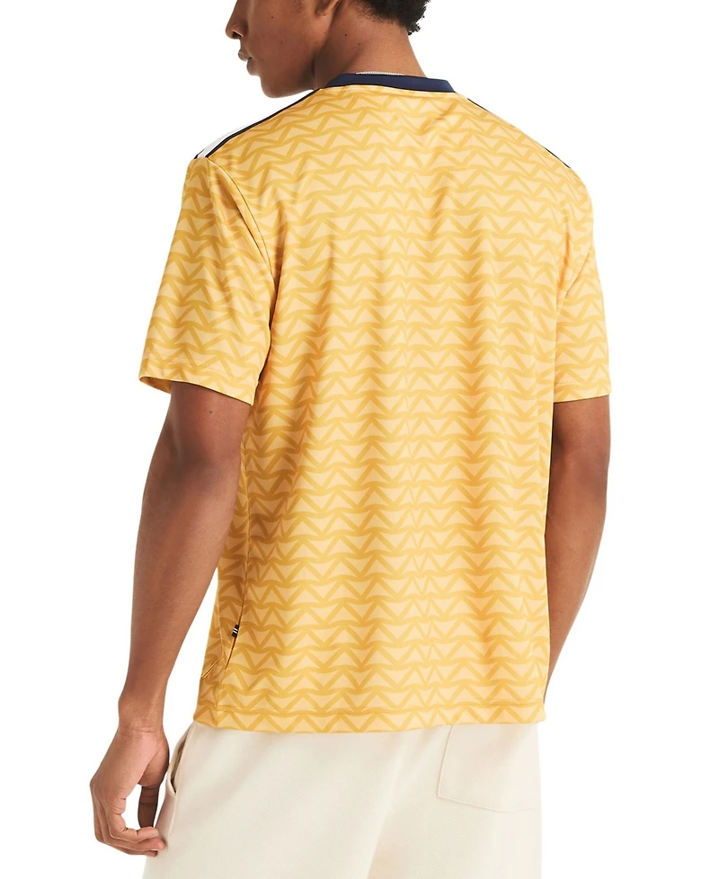 Nautica Men's Shadow Printed Birdseye V-Neck T-Shirt