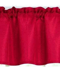 Rt Designers Collection 100% Polyester Gibson Solid 3 Piece Kitchen Curtains Valance and Tiers Set 54" x 18
