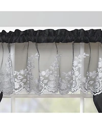 Rt Designers Collection Polyester Bethany Embroidered 3 Piece Kitchen Curtains Tier and Swag Set 60" x 36"