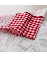 Rt Designers Collection Polyester Cucina Pasta Chef Slub 3 Piece Kitchen Curtains Valance and Tiers Set 52" x 18" Muticolor