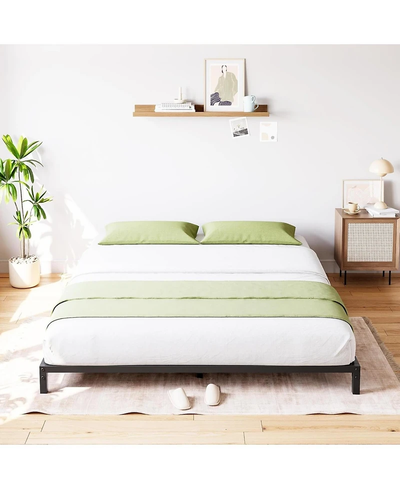 gaomon 8" Queen Metal Platform Bed Frame, Noise-Free, Anti-Sliding Slats, 800lbs Steel Support, Easy Assembly