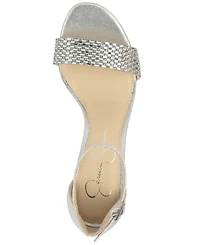 Jessica Simpson Women's Sahino Block Heel Rhinestone Dress Sandals