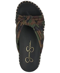 Jessica Simpson Women's Cilleva Knotted Footbed Flat Sandals